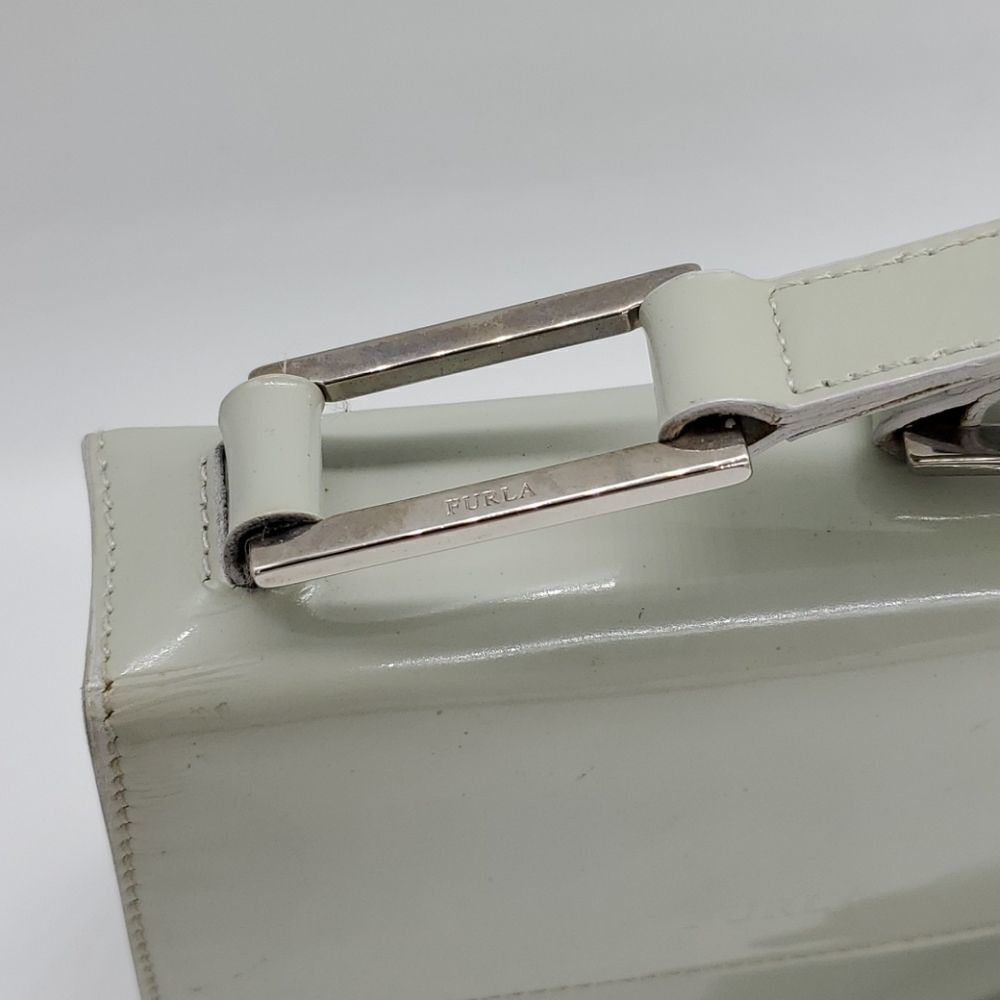 Furla Italian Gray Shoulder Bag Flap Over Small - Picture 2 of 10